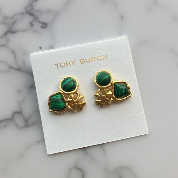 119. Tory Burch green earrings